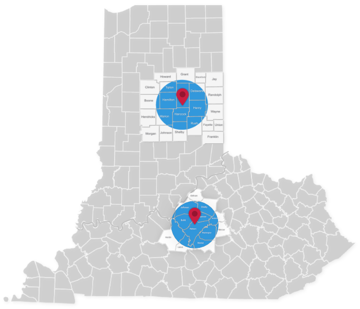 County Service Area Map